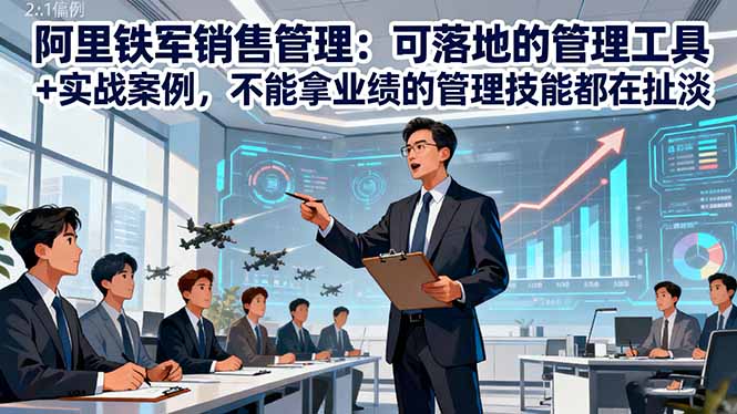 阿里铁军销售管理：可落地的管理工具+实战案例，不能拿业绩的管理都在扯淡-摇钱述